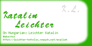 katalin leichter business card